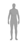 Full Bodysuit Unisex Spandex Stretch Adult Costume Zentai Disappearing Man Body Suit, Grey, Large