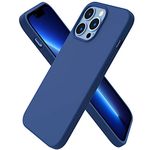 ORNARTO Compatible with iPhone 13 Pro Case 6.1, Slim Liquid Silicone 3 Layers Full Covered Soft Gel Rubber Case Cover 6.1 inch-Royal Blue