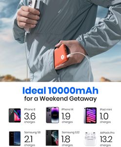 INIU 10000mAh Portable Power Bank – Fast Charging USB Battery