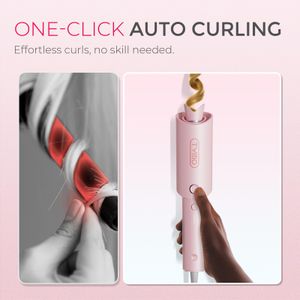 TYMO CURLPRO 1-Inch Rotating Curling Iron – Pink