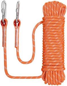 NorthPada 3/8 in (10mm) x 9.8 ft (3Meter) Rope Climbing Rope Marine Rope Anchor Rope Boat Rope Rappelling Rope Float Rope Tree Swing Rope Static Rope Orange