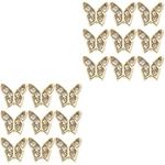 Healeved 40 Pcs Butterfly Nail Decoration Nail Accessories Butterflies Manicure Rhinestones for Nails Manicure Supplies Nail Art Butterflies Nail Charms Rhinestone Jewelry 3D Modeling