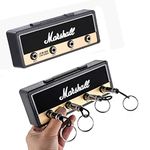 Youyijia 2PCS Key Holder - Wall Mount Guitar Accessories for Home Marshall Key Holder with 4 Guitar Plug Keyrings Keychain Hooks Guitar Gifts for Musician Lovers, Men, Friends