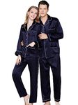 Bella Babe by SK Luxury Night Suit Set for Couples (Men M Women L, Blue)