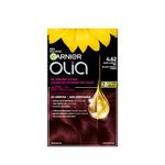 Garnier Olia Permanent Hair Dye, Ammonia-Free Hair Color, 4.62 Dark Garnet Red, Long-Lasting Hair Shine With 60% Oils, 1 Application