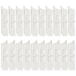 Tilt Latch Pairs White Plastic Construction Snap-In Latch Pairs Spring Loaded Sliding Window Tilt Latch for Home Window Accessories(20 Pieces)