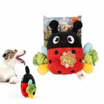 BarkButler x FOFOS Garden Ladybug Dog Toy - Multicolour, Squeaker Inside, Soft Fabric, Rope Toys for Dogs, Dog Toys for Small Dogs and Medium Dogs (0-20kgs)