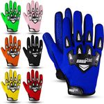 SAGA SPORTS kids bike gloves For Future Champions. motocross gloves with Ultimate Protection. Essential dirt bike gloves & bmx gloves. The Choice for Kids motorbike gloves(Blue-L)