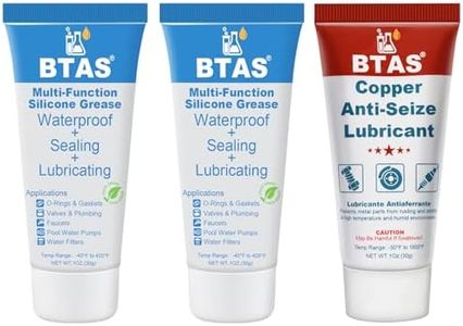 BTAS Plumbers Grease for Faucet 1 oz 2 Pcs & Anti Seize Thread Lubricant 1 oz