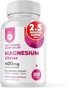 Dr. Moritz Magnesium Gummies for Adults - Low-Sugar Magnesium Gummies 400 mg - Easy to Chew Adult and Kids Magnesium Gummies (180 Count) - Raspberry Flavored Magnesium Citrate Gummies