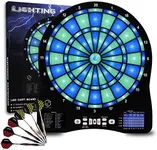 Turnart Electronic Dart Board,13 inch Illuminated Segments Light Based Games Electric Dartboard for Adults Tested Tough Segment for Enhanced Durability Professional with Scoring (Blue)