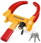 Tevlaphee Wheel Clamp, Wheel Lock Anti Theft Wheel Clamp, Caravan Wheel Locks, Trailer Wheel Clamp, Heavy Duty, 3Keys