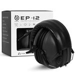 EAREST Noise Reduction Safety Earmuffs NRR 20dB Professional Hearing Protection Folding-Padded Ear Cups Shooting Hunting Protection with Carrying Bag for Kids Baby (Black)