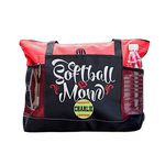 Personalized Baseball Mom Tote Bag Custom Softball Mom Lightweight Tote Bag with Zipper Sports Mom Gift (Style 1)