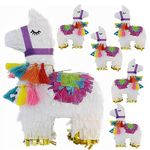 GIFTEXPRESS 6 Pack Mini Llama Pinatas for Birthday Party, Fiesta and Cinco De Mayo Decoration Pinata