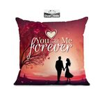 Brizberry® Pillow Cushion Gift for Valentine's Day Anniversary Engagement Birthday Girlfriend Boyfriend Wife Husband Love Romantic Couple Gift with Cushion Filler (16 inch x 16 inch) (Design 14)