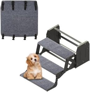 3 Pack RV Step Covers, 22 Inch RV Step Rug with Buckle, RV Stair Covers Wrap, Camper Step Covers Best Fits 8-11" Deep Camper Stairs, RV Step Rugs Gray-Blue, Kid & Pet Friendly