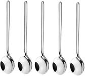 10 Pack Espresso spoons 18/10 Stainless Steel Teaspoons Set for Coffee Sugar Dessert Cake Ice Cream Soup Antipasto Cappuccino, 5.3 Inch Silver