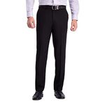 Haggar Men's Premium Comfort Dress Pant - Straight Fit, Black, 42x30