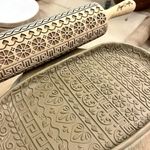 GREEK Rolling pin. Laser Engraved Dough Roller for Embossed Cookies or Pottery by Algis Crafts