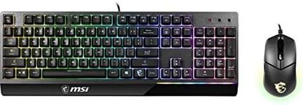 MSI Vigor Backlit RGB Dedicated Hotkeys Anti-Ghosting Mechanical Feel Gaming Keyboard & Gaming Mouse Combo (Vigor GK30 Combo US)