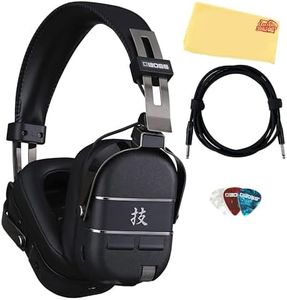 BOSS WAZA-AIR Bass Guitar Wireless Headphone Amplifier Bundle with Gearlux Instrument Cable, Picks, and Austin Bazaar Polishing Cloth
