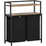 Lifewit Laundry Hamper, Laundry Basket Shelf，95L Pull Out laundry hamper with Large Top Shelf and 2 Removable Bags and Handles, Laundry Sorter for Laundry Room Bedroom Bathroom Dorm, Black