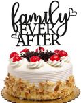 Family Ever After Cake Topper, Happy Adoption Day Party Supplies, The Day I Got You Party Decoration, Forever Family Party Decor, Black Glitter