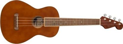 Fender Avalon Tenor Ukulele for Adults and Kids, Basswood Construction, Walnut Fingerboard, Classic Fender Stratocaster Headstock, in Natural