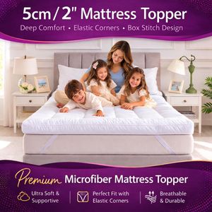 Microfibre Mattress Topper – Small Single Bed, Soft Quilted