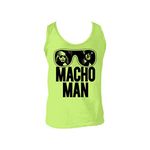 WWE World Wrestling Entertainment Old School Macho Man Glasses Adult Lime Green Tank Top Shirt (Adult XX-Large)