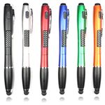 Stylus [6 Pcs], 3-in-1 Touch Screen Pen (Stylus + Ballpoint Pen + LED Flashlight) For Smartphones Tablets iPad iPhone Samsung etc