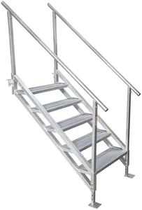 Extreme Max 3005.4333 Jumbo-Tread Universal Mount Dock Stairs with Railing - 5-Step