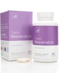 Trans Resveratrol Supplements, 90 Capsules - 500 milligrams Pure Trans Resveratrol Powder for Vitality & Immunity Support - Vegan Dietary Supplements