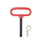 Comonc 1/2 inch Trailer Hitch Pin and Clip Red Handle Hitch Pin Accessories Tow Hitch Pin for Tractors,Clevis pin (1/2 x 3-5/8)