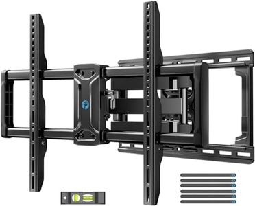 Pipishell Full Motion TV Wall Mount for 42-85 inch Flat Screen LED TV up to 132lbs Swivel Dual Articulating Arms Tilt TV Mount, Tool-Free Tilt TV Bracket Max VESA 600x400mm, Fits 8” 12” 16" Wood Studs