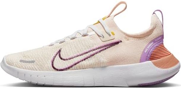 NIKE Femme Free Run Flyknit Next Nature Basse, Guava Ice Earth Vivid Sulfur White, 40 EU