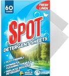 Spot Eco-Friendly Swedish Laundry Detergent Sheets (60 Loads) - Fresh Linen Scent - Plastic Free Package - Liquidless & Mess Free - No Spills - Ready for Travel Laundry Detergent Sheets