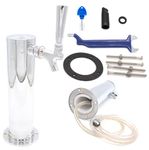 K&B Single Faucet Beer Faucet Kegerator Tower (Customizable) (Stainless Steel Faucet, Chrome Heavy Duty Tap Handle)