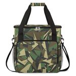 Gublec Camouflage Green Coffee Maker Travel Bag for Single Serve Coffee Maker Storage Bag with Pockets Carrying Tote Bag for Coffee Maker K Cups