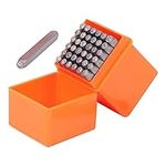 Metal Letter Punch Set 1/4 (6mm), 37Pcs Steel Number and Letter Stamp Set, Metal Stamping Tool Set Kit for Imprinting Metal, Plastic, Wood, Leather