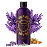 Aromatherapy Sensual Massage Oil for Couples - Non Greasy Massage Oil for Body Massage with Jojoba Oil Lavender Essential Oil and Sweet Almond Oil for Skin - Body Moisturizer for Skin Care - 236 ml