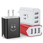 USB Wall Charger, iPhone Charger Block 3.1A 3-Port 3-Pack UL Certified Fast Charging USB Plug Cube Compatible for iPhone 14/13/12/11/Xs/XS Max/XR/X/8/7/Plus,iPad Air/Mini,Galaxy10/9/8/7,Note9/8,Nexus