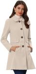 Allegra K Women's Vintage Lapel Col