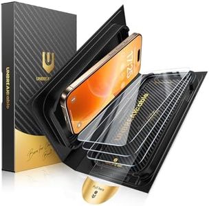 UNBREAKcable for iPhone 16 Plus Screen Protector [Quick-Installation Box] 3-Pack 9H+ Hardness Shatterproof Tempered Glass [99.99% HD Clear] [Case Friendly] [Bubble Free] for Apple 16 Plus 6.7 inch