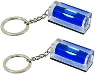 Mini Acrylic Keychain Block Level Vial - Replacement Level - Picture Hanging Level - Pocket Level - Bubble Level -magnetic- Pack of 4 (blue)