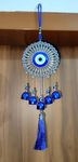 KIRINVEDA 5 Bells Wind Chimes Door Decoration, Nazar Battu for Home Positive Energy, Evil Eye Hanging for Home and Office, Evil Eye Home Decor Items, Hanging Decorative Items for Home