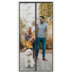 Bulaida Magnetic Screen Door, Heavy Duty Fiberglass Moustiquaire Magnétique, Screen Mesh with Automatic Block Closure, Walk Through Easily for Kids Pets, Fits Door Size up to 32" x 80"