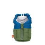 Puffin - The Puffy Vest - Insulated 12 oz Can Cooler I Beer Bottle & Soda Can Insulator, Keep Drinks and Beverages Cold - Olive Green/Sailor Blue