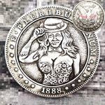 FKaiYin Cowboy Girl ​ Old Coin-1888 US Hobo Nickel One-Dollar Morgan Dollar Coin- American Commemorative Coin Gift for Dad/friend/Husband Future experience